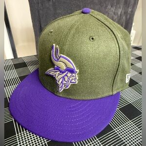 New Era Olive and Purple Vikings Salute to Service Cap